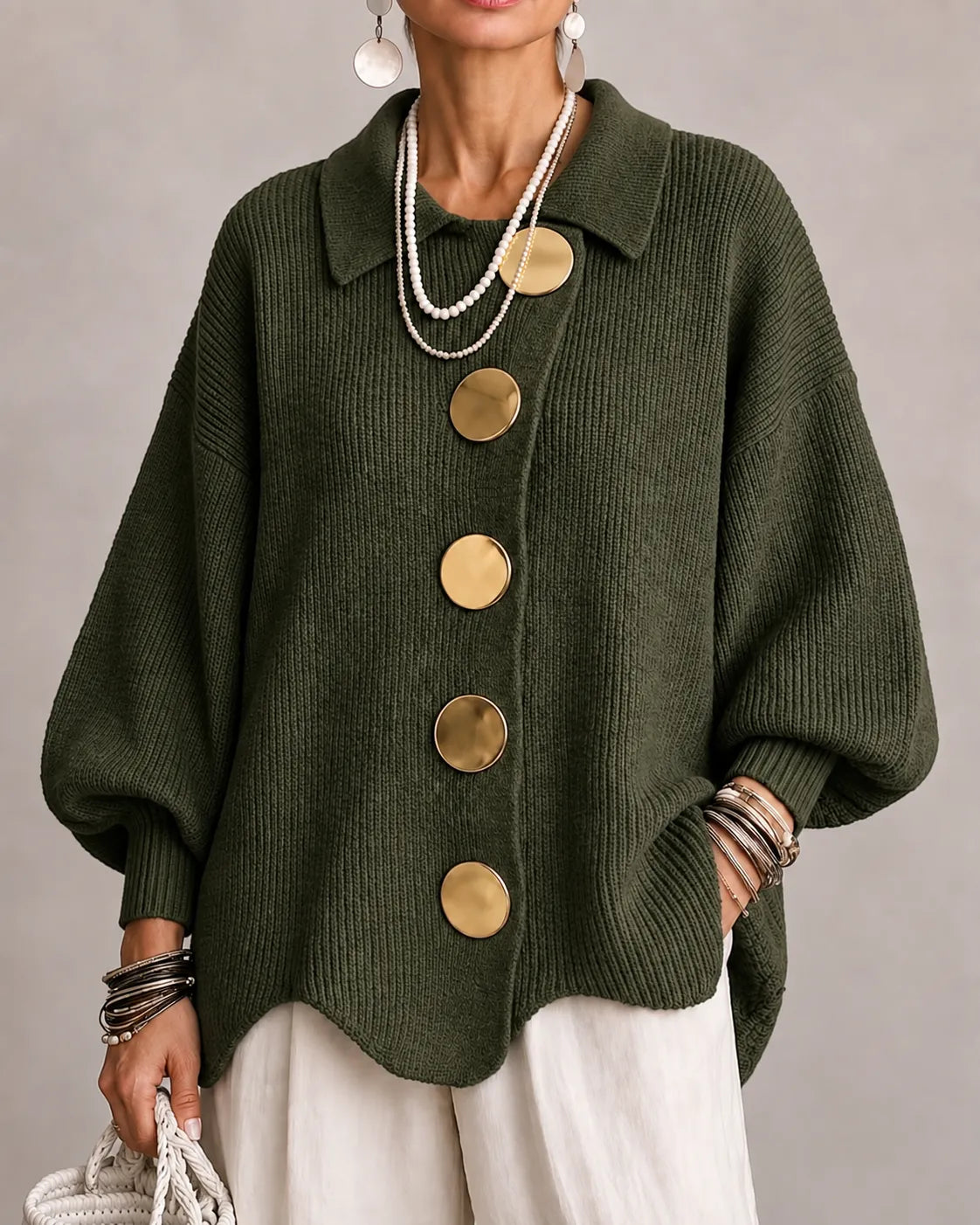 Elsie | Oversized Button Knit Cardigan photo 10