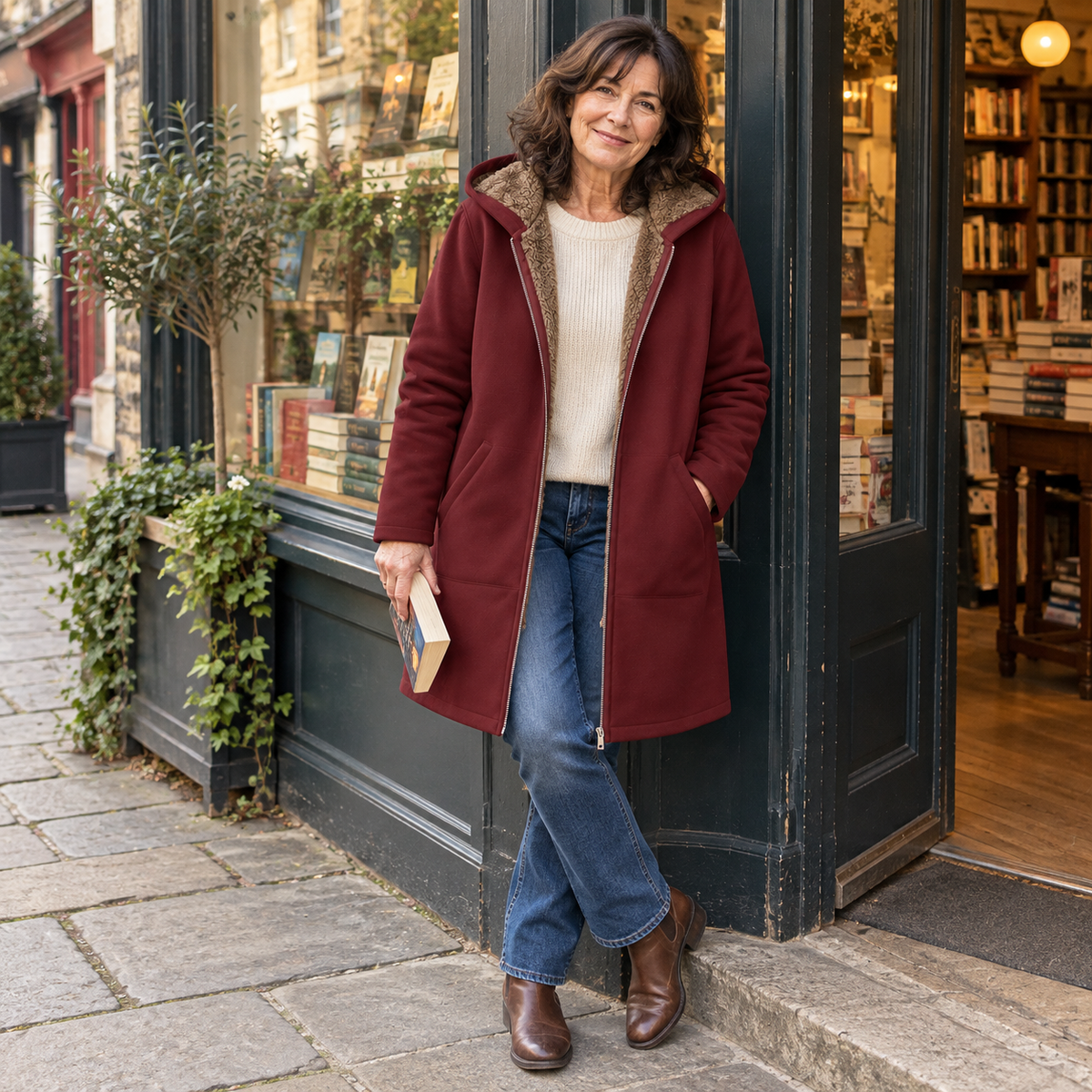 Evelyn | Sherpa Lined Hooded Coat photo 15
