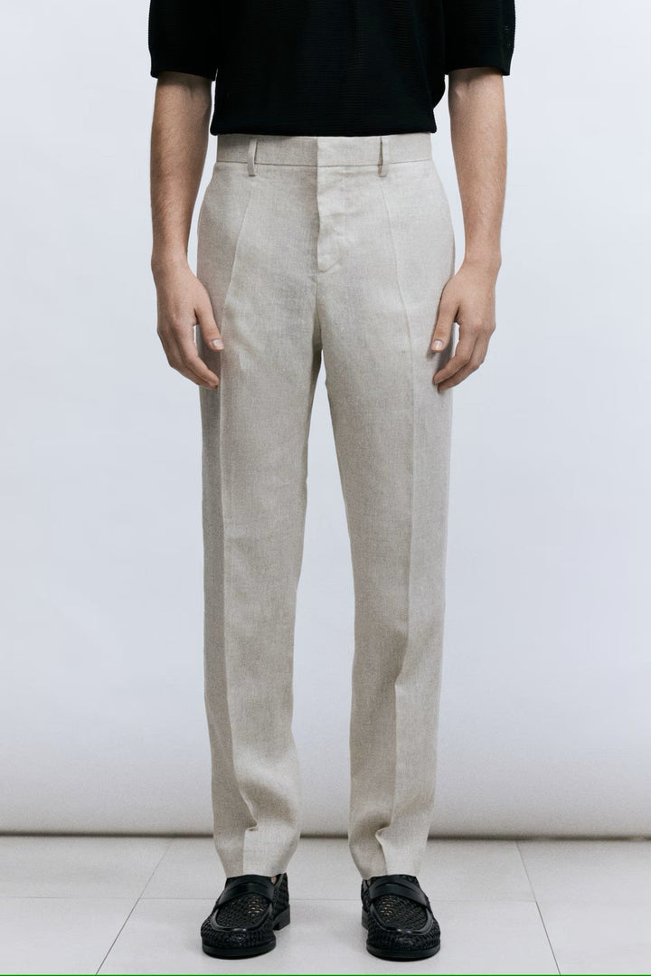 Men's Slim Fit Linen Suit Pants