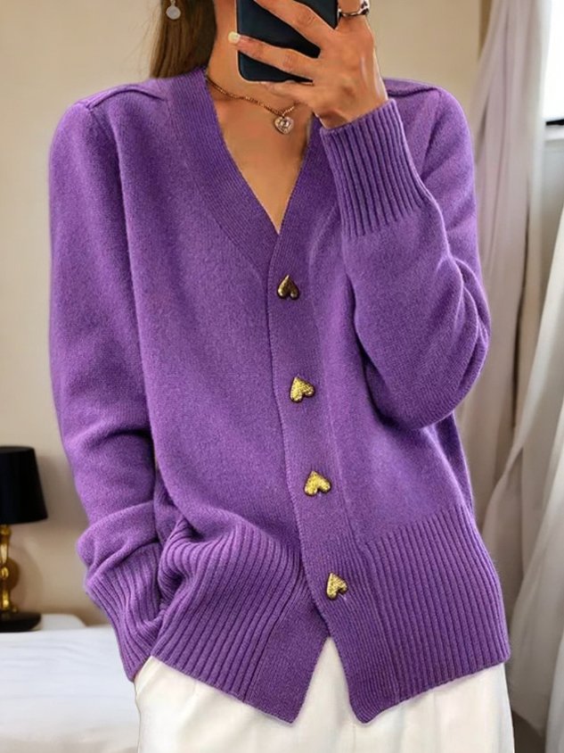 Agnes Women's Cardigan in Knit with a V-neck, photo 5