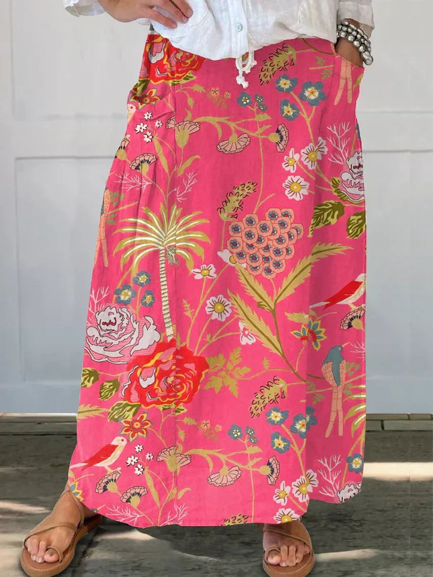 Alba Women's Skirt in a Relaxed Fit with an Elasticated Waist and a Floral Print, photo 2