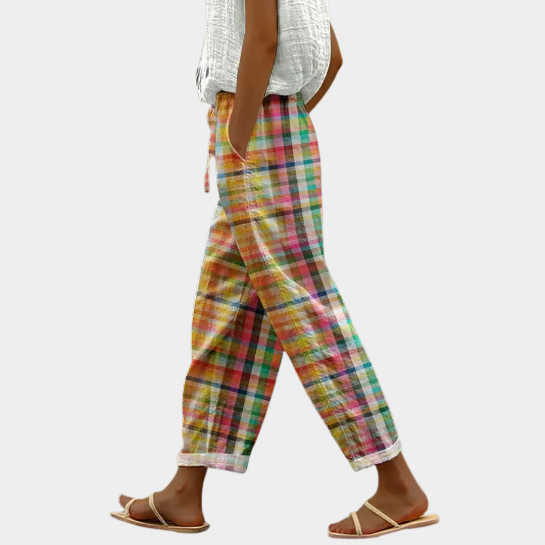 Alexandra Women's Trousers with a Check Pattern, photo 3