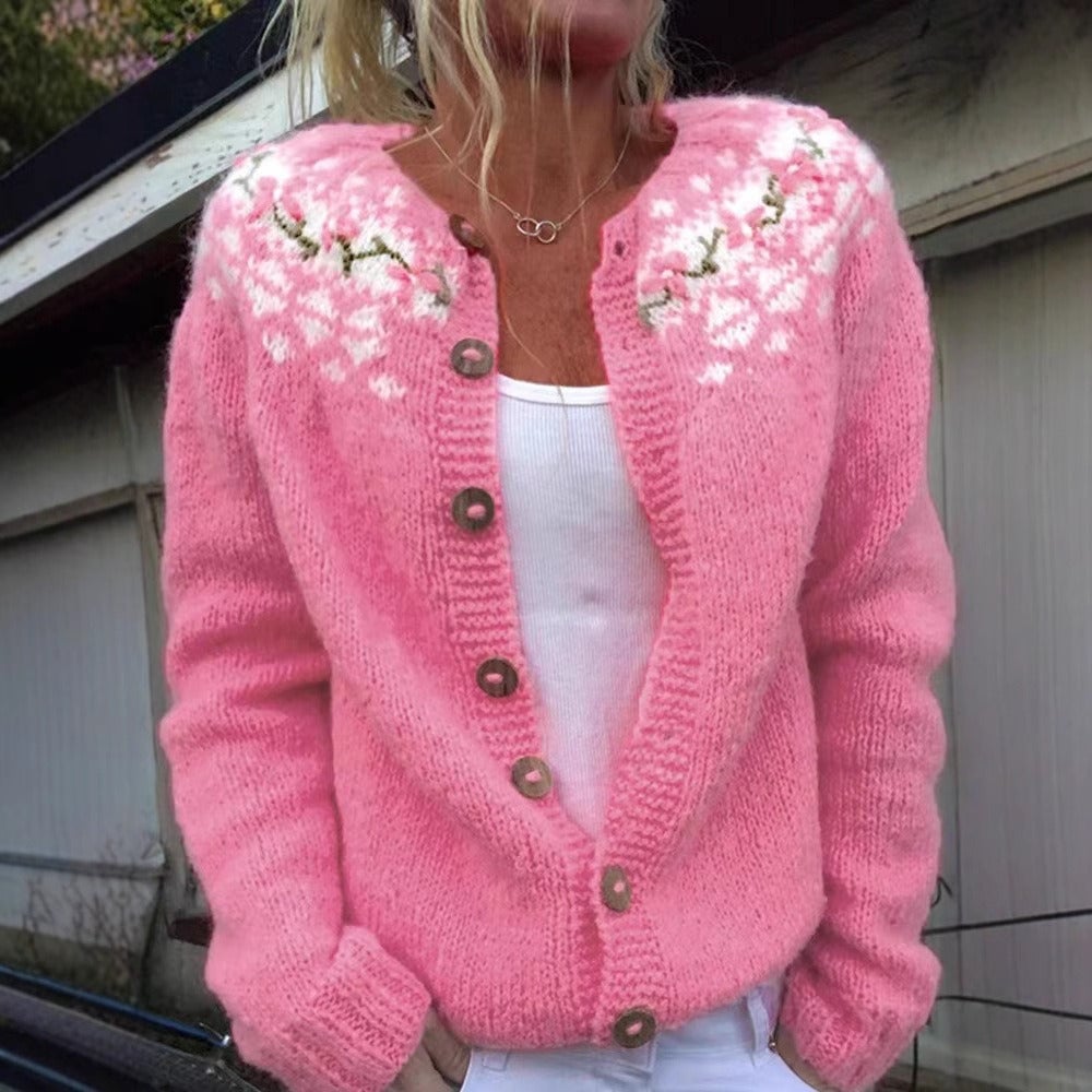Ariel Women's Cardigan with Buttons and a Floral Print, photo 1
