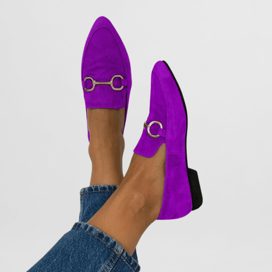 Carmen Women's Loafers with a Flat Sole in Green, photo 4