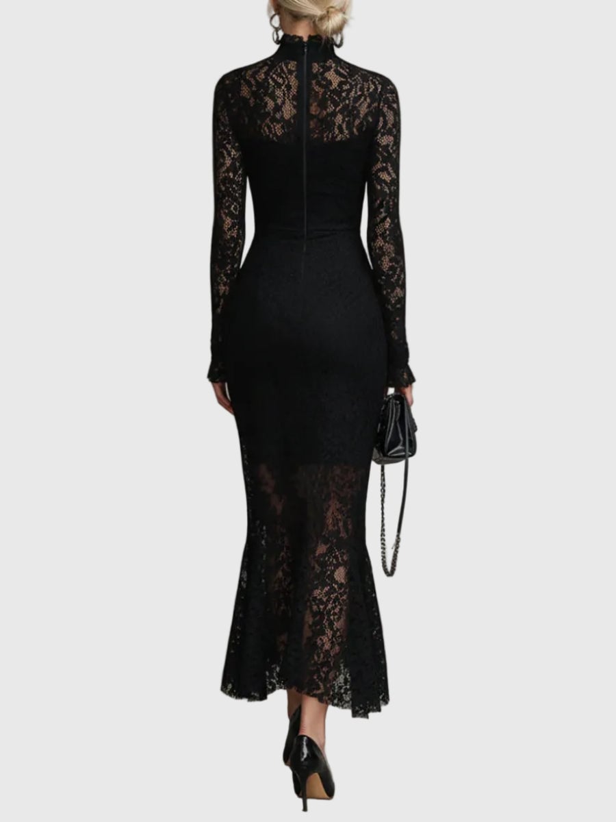 Dominique Women's Dress in Maxi Length with Lace, photo 2