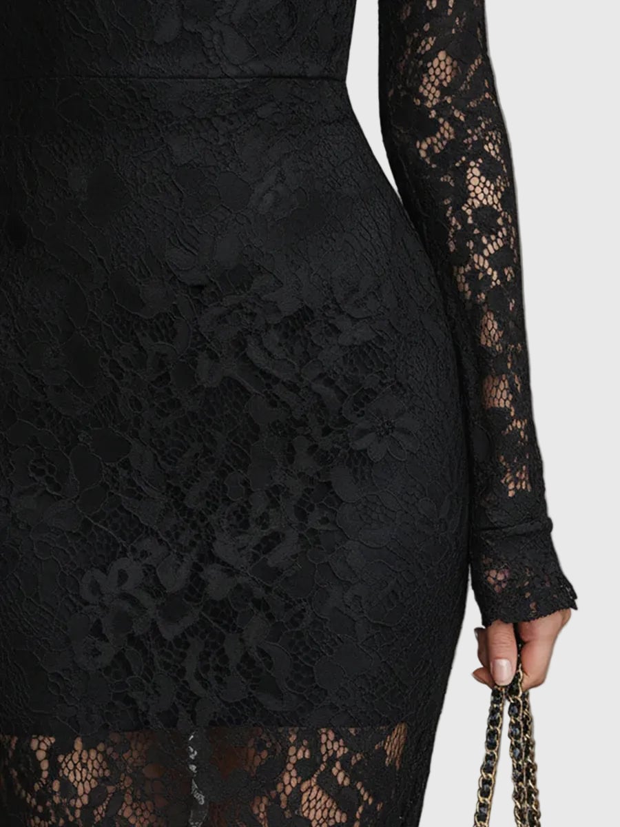 Dominique Women's Dress in Maxi Length with Lace, photo 4