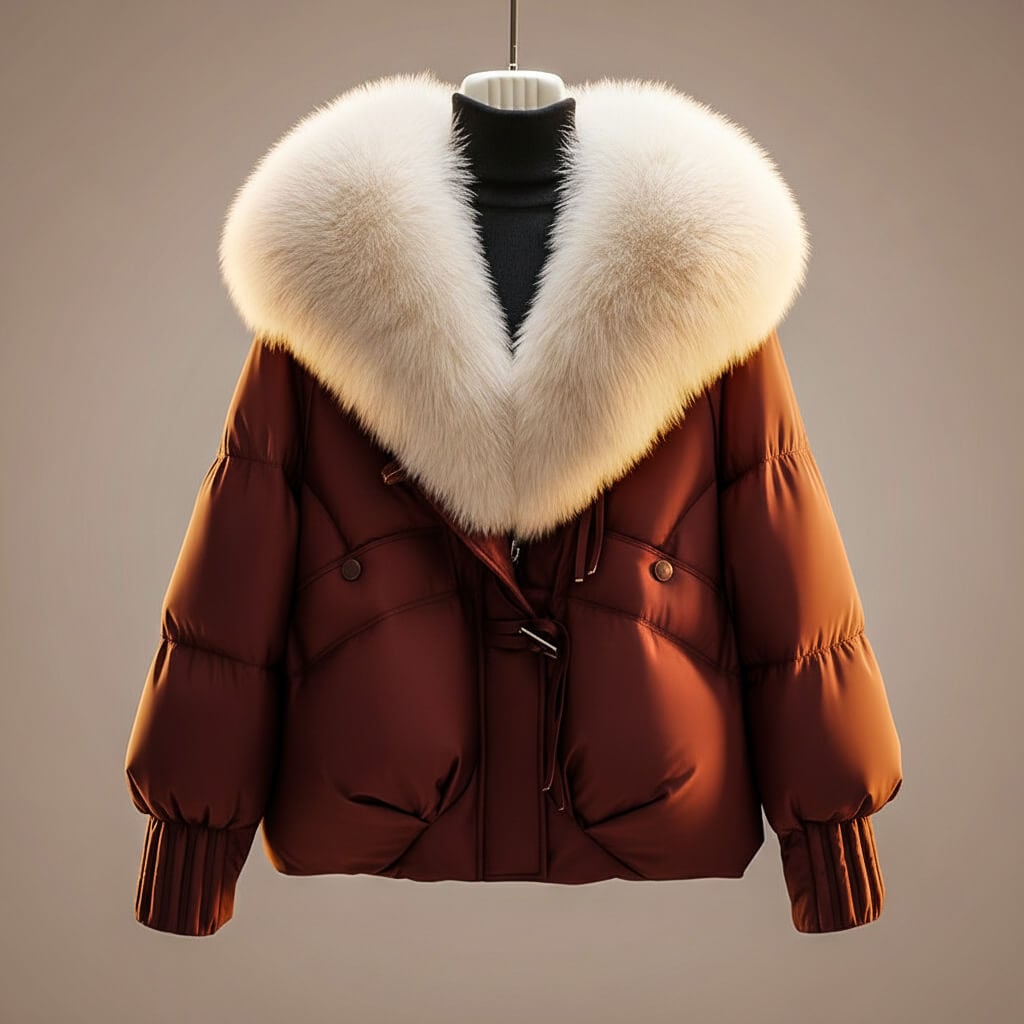 Erica Women's Coat in an Oversized Fit with a Belt and Quilting, photo 1