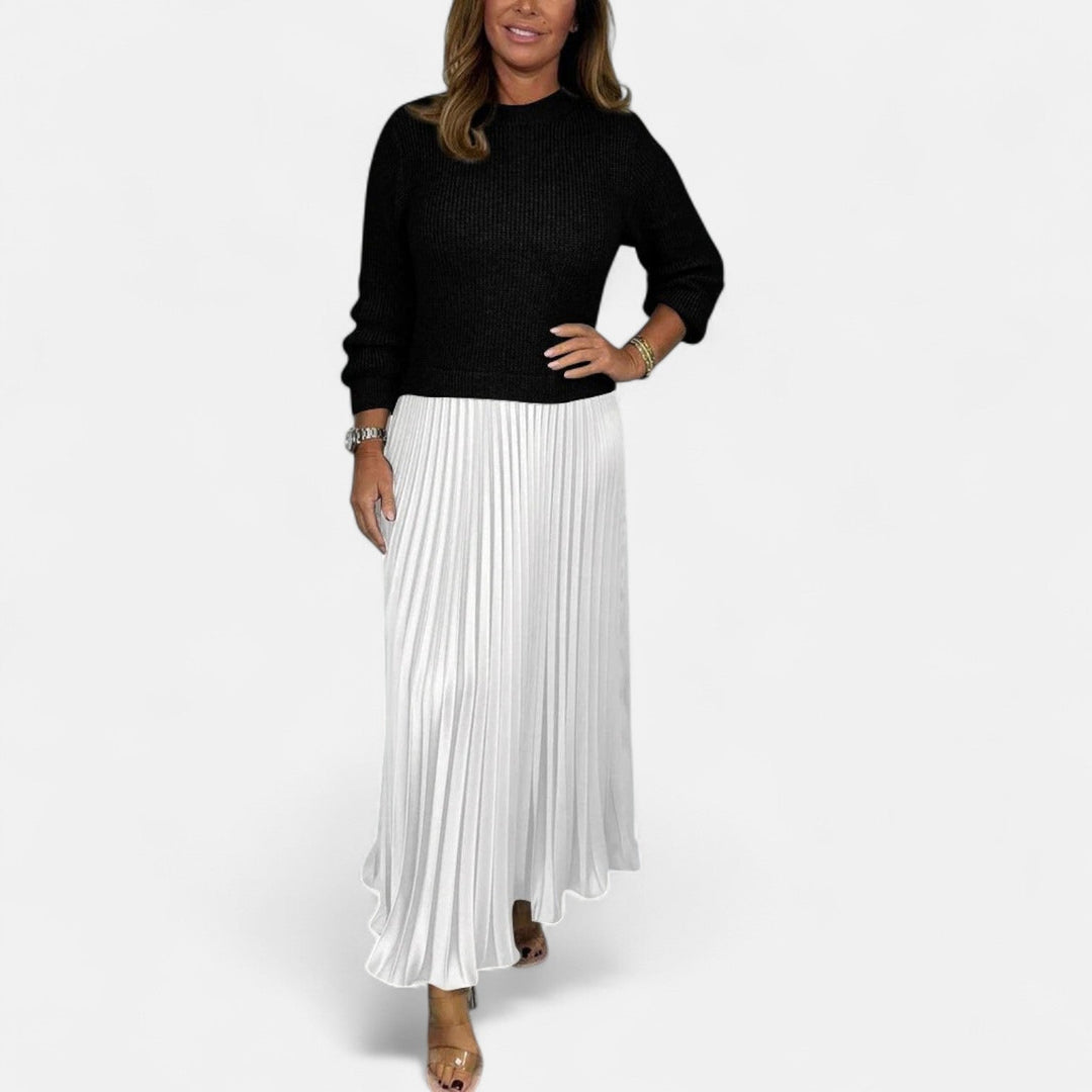 Hilary Women's Dress in Maxi Length with Pleats, photo 8
