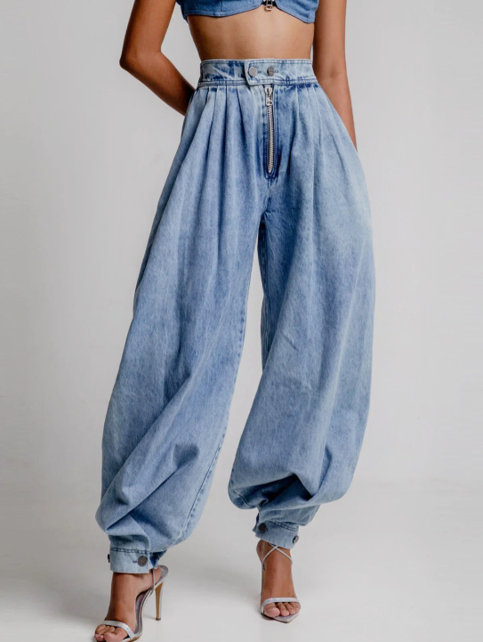 Isla Women's Jeans in Denim with a High Waist, photo 2