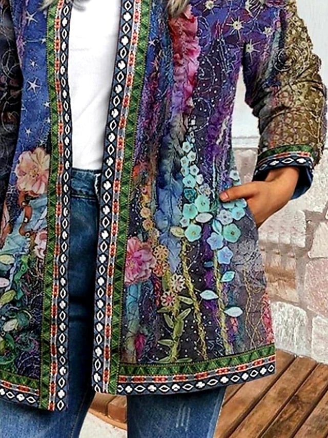 Jenny Women's Puffer Jacket with a Floral Print, photo 2