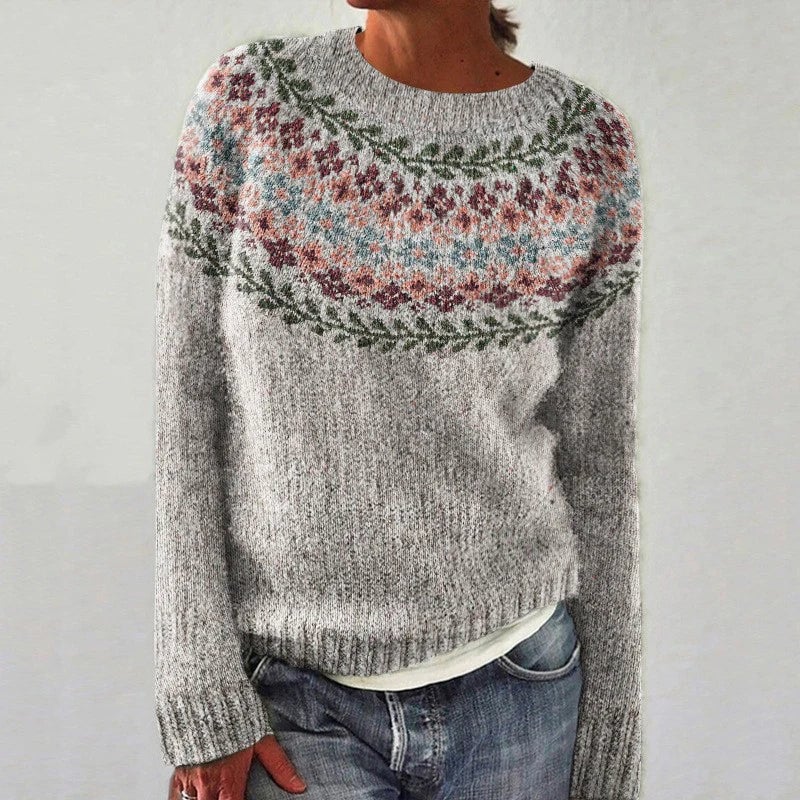 June Women's Sweater with a Nordic Knit Pattern, photo 1