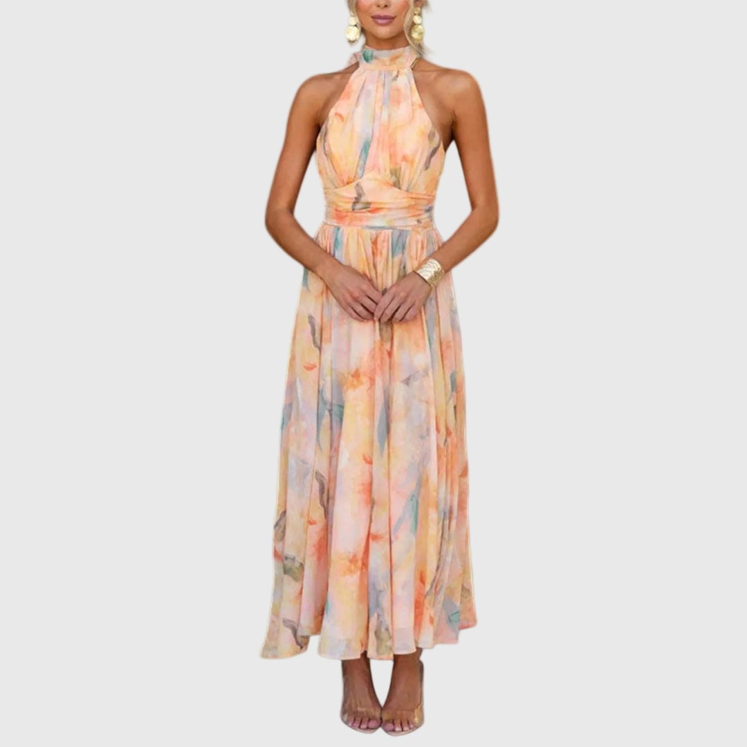 Lola Women's Dress in Maxi Length in Orange, photo 1