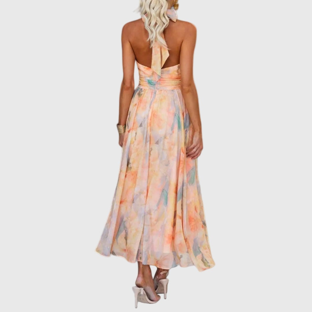 Lola Women's Dress in Maxi Length in Orange, photo 2