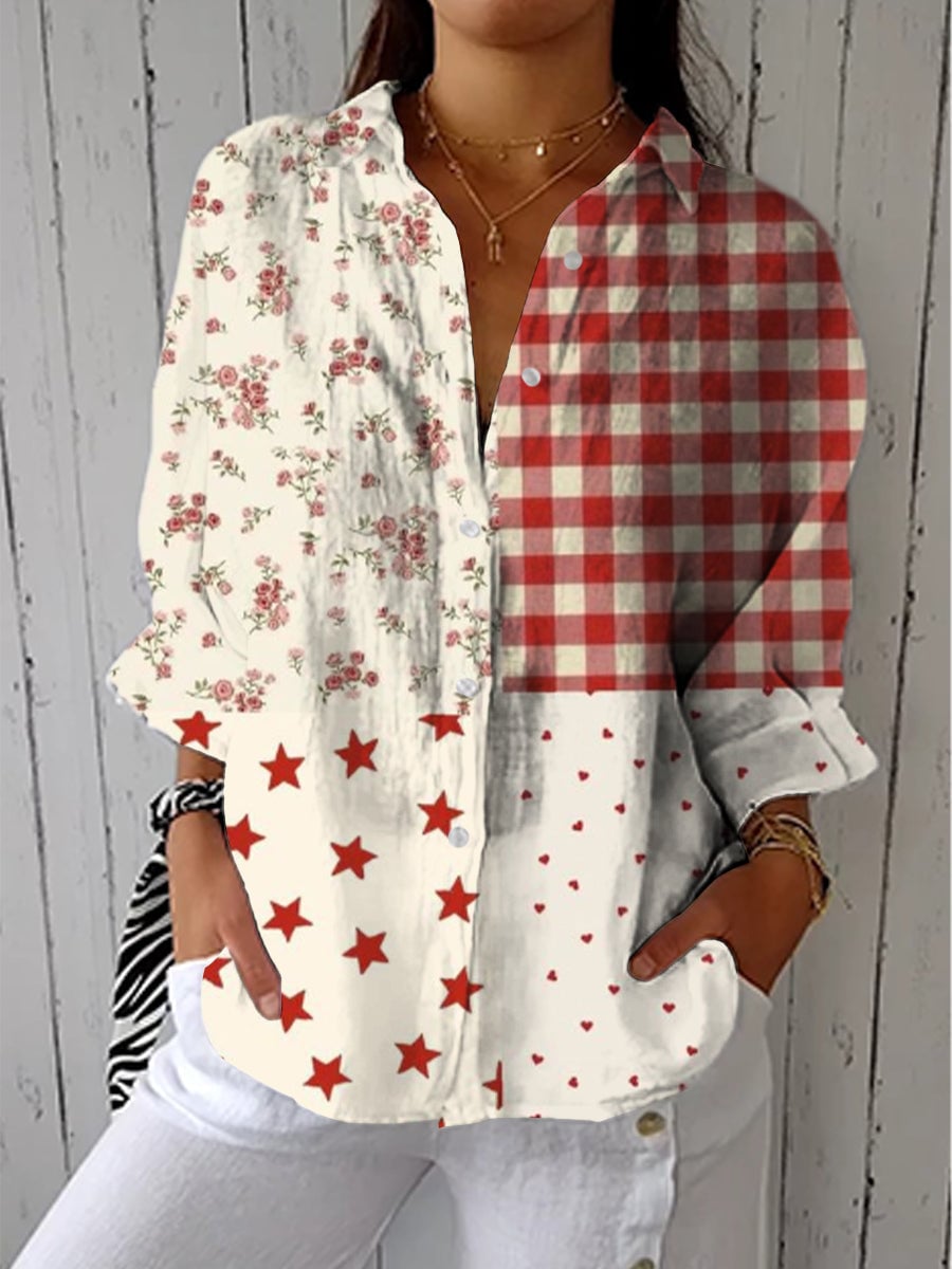 Maxine Women's Blouse in a Relaxed Fit with Buttons, photo 1
