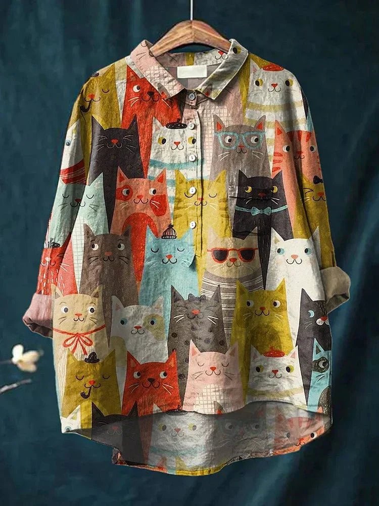 Pearl Women's Blouse in Polyester with Buttons and an All-over Print, photo 3