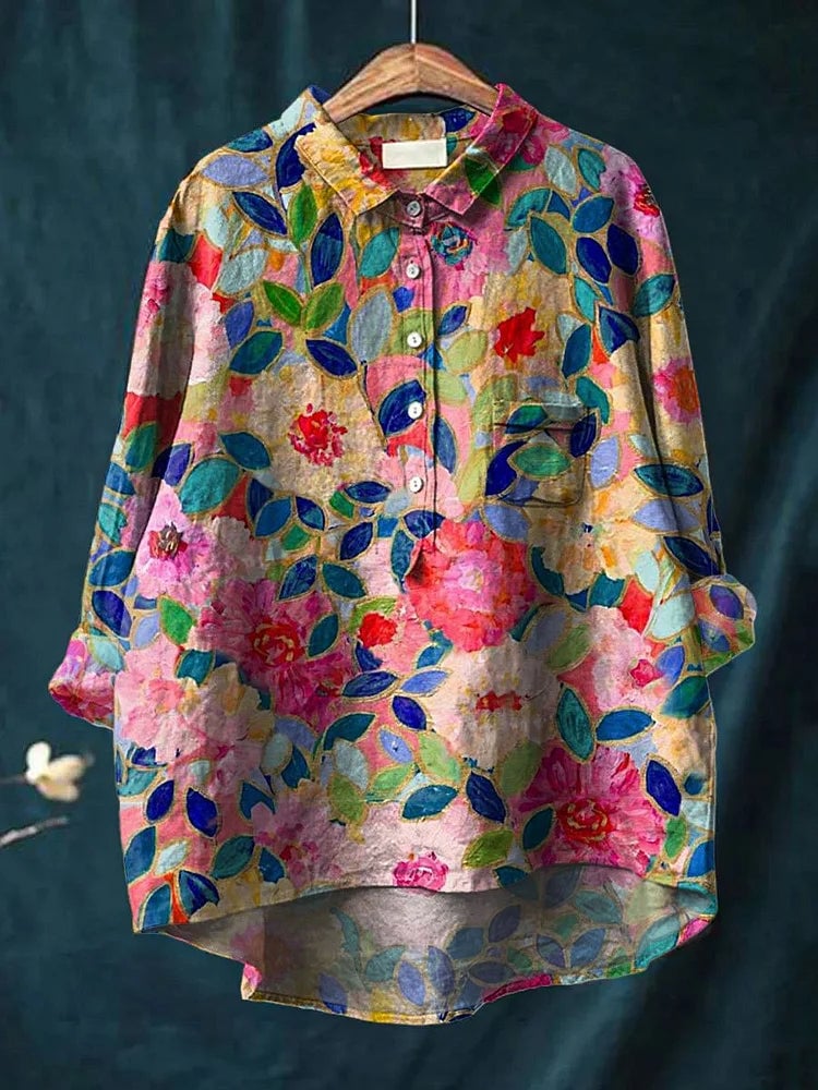 Pearl Women's Blouse in Polyester with Buttons and an All-over Print, photo 5
