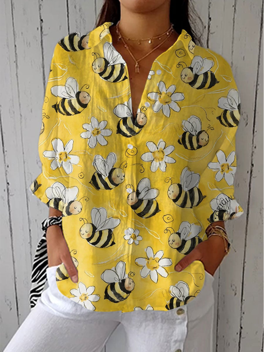 Polly Women's Blouse in a Relaxed Fit with Buttons in Multi, photo 1