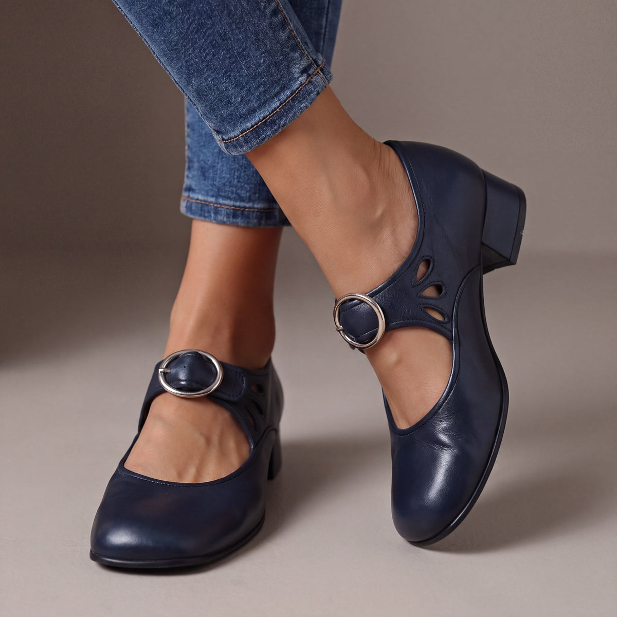 Josephine | Leather Mary Jane Heels photo 5