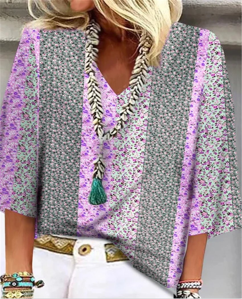 Stephanie Women's Blouse in Polyester in a Relaxed Fit with a Floral Print, photo 4