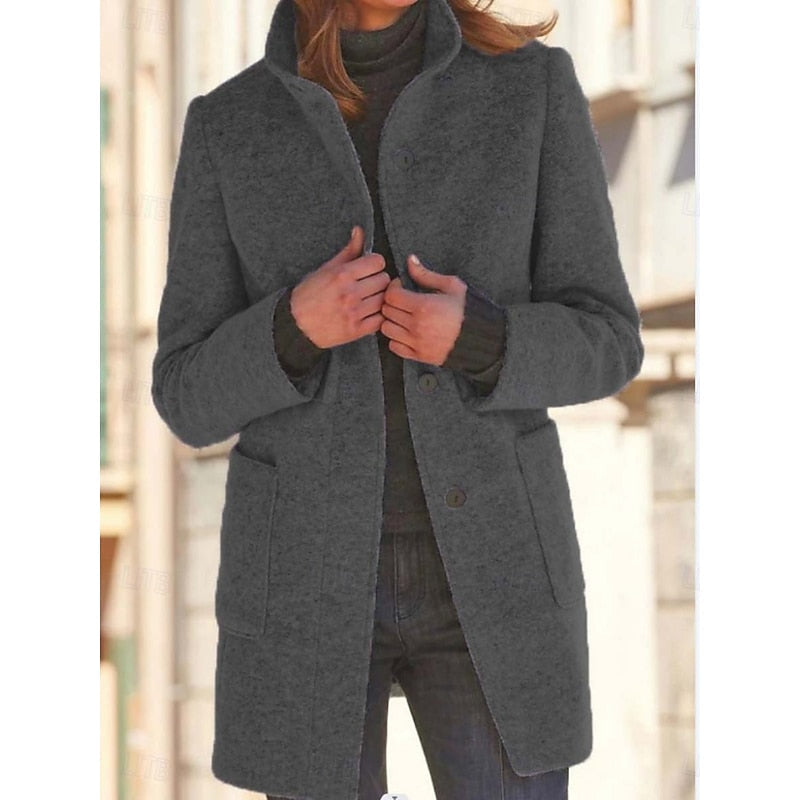Josephine | Stand Collar Longline Coat photo 4