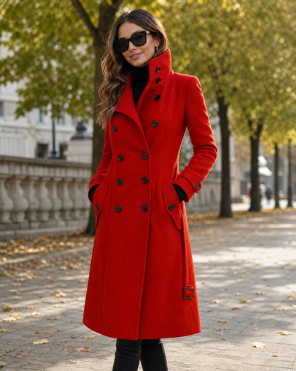 Amelia | Women's Double Breasted Wool Coat photo 3