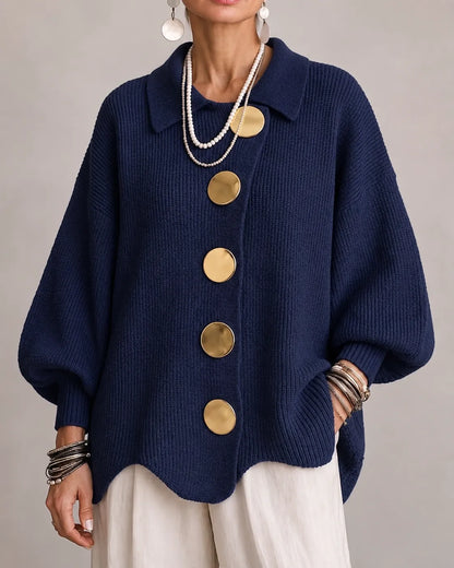Elsie | Oversized Button Knit Cardigan