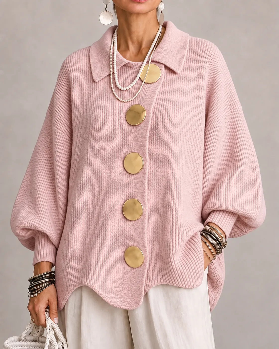 Elsie | Oversized Button Knit Cardigan photo 7