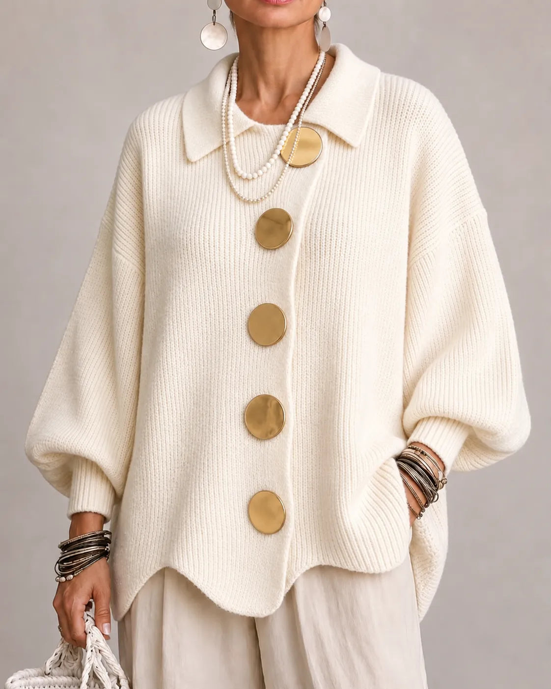 Elsie | Oversized Button Knit Cardigan photo 5