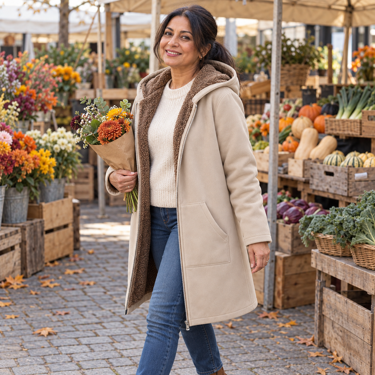 Evelyn | Sherpa Lined Hooded Coat photo 12
