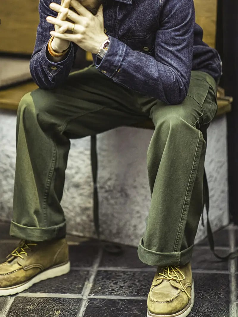 Men's Olive Green Utility Cargo Pants