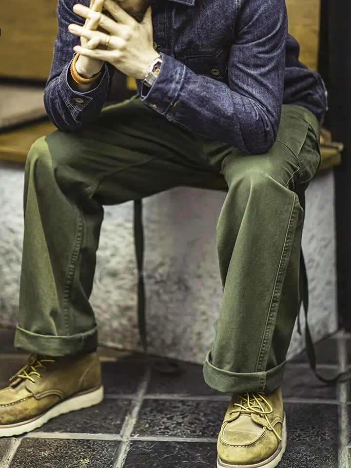 Men's Olive Green Utility Cargo Pants