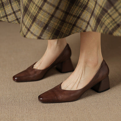 Zila | Leather Block Heels photo 11