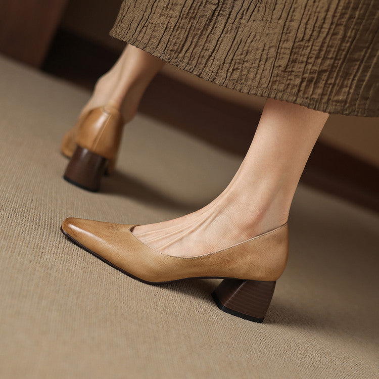 Zila | Leather Block Heels photo 9