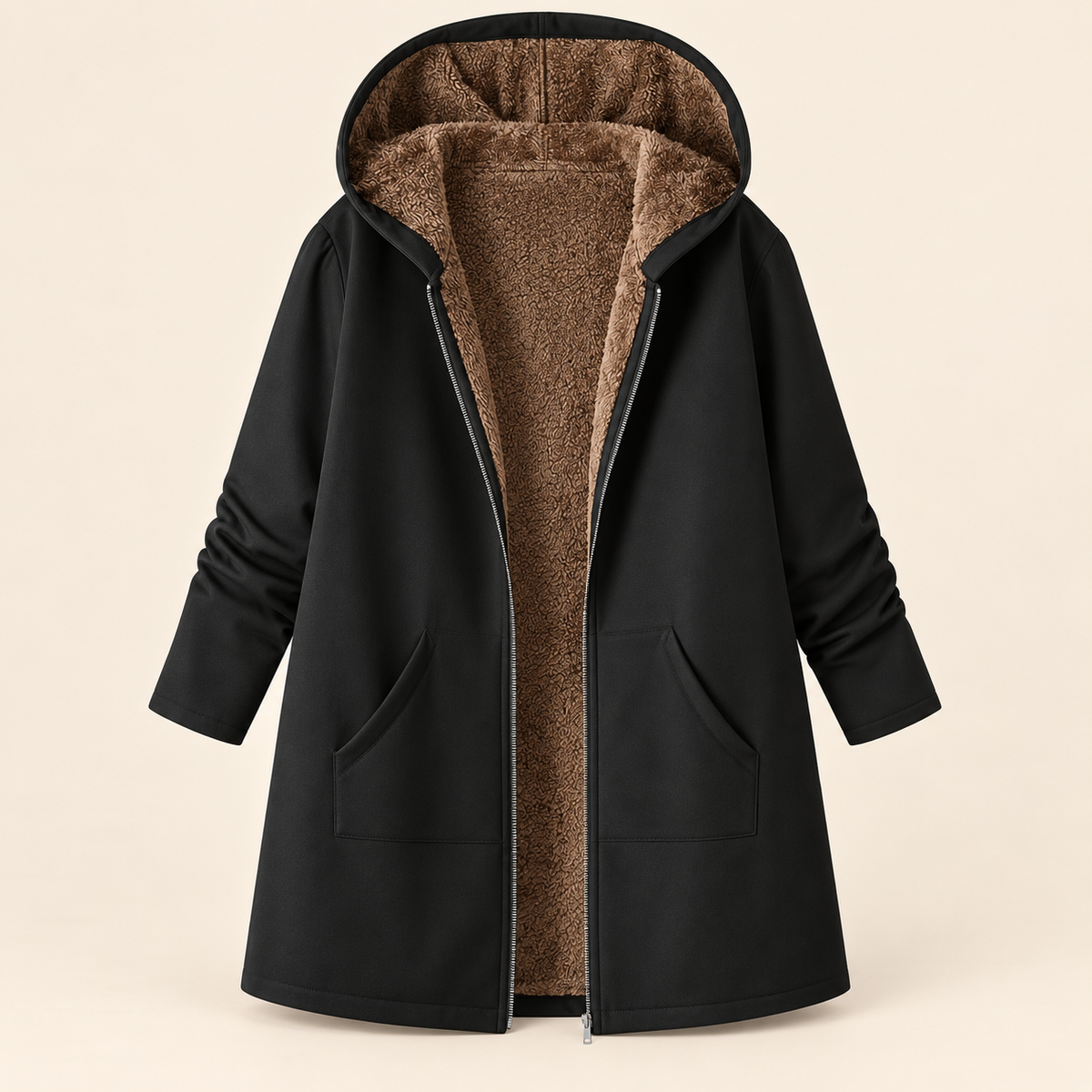 Evelyn | Sherpa Lined Hooded Coat photo 4