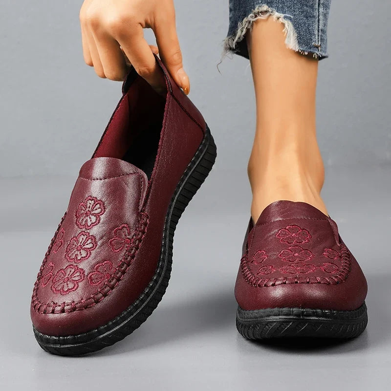 Fleur | Floral Leather Loafers photo 15