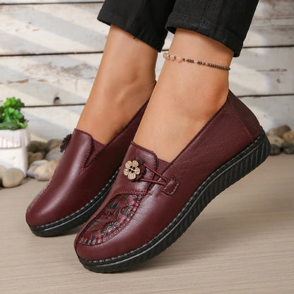 Fleur | Floral Leather Loafers