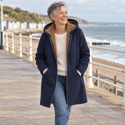 Evelyn | Sherpa Lined Hooded Coat photo 3
