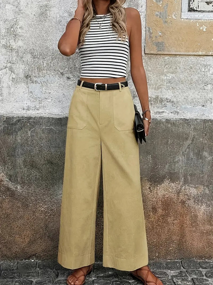 Women's Structured Wide-Leg Trousers