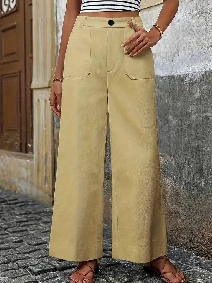 Women's Structured Wide-Leg Trousers