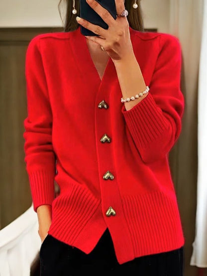 Agnes Women's Cardigan in Knit with a V-neck, photo 4