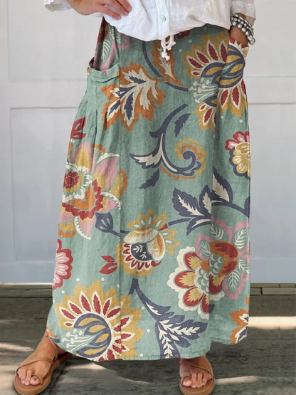 Alba Women's Skirt in a Relaxed Fit with an Elasticated Waist and a Floral Print, photo 1