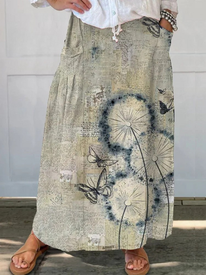 Alba Women's Skirt in a Relaxed Fit with an Elasticated Waist and a Floral Print, photo 3