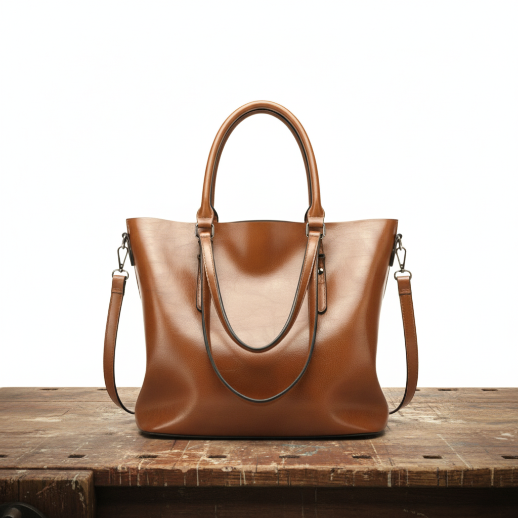 Audrey Vintage Style Leather Shoulder Bag, photo 1