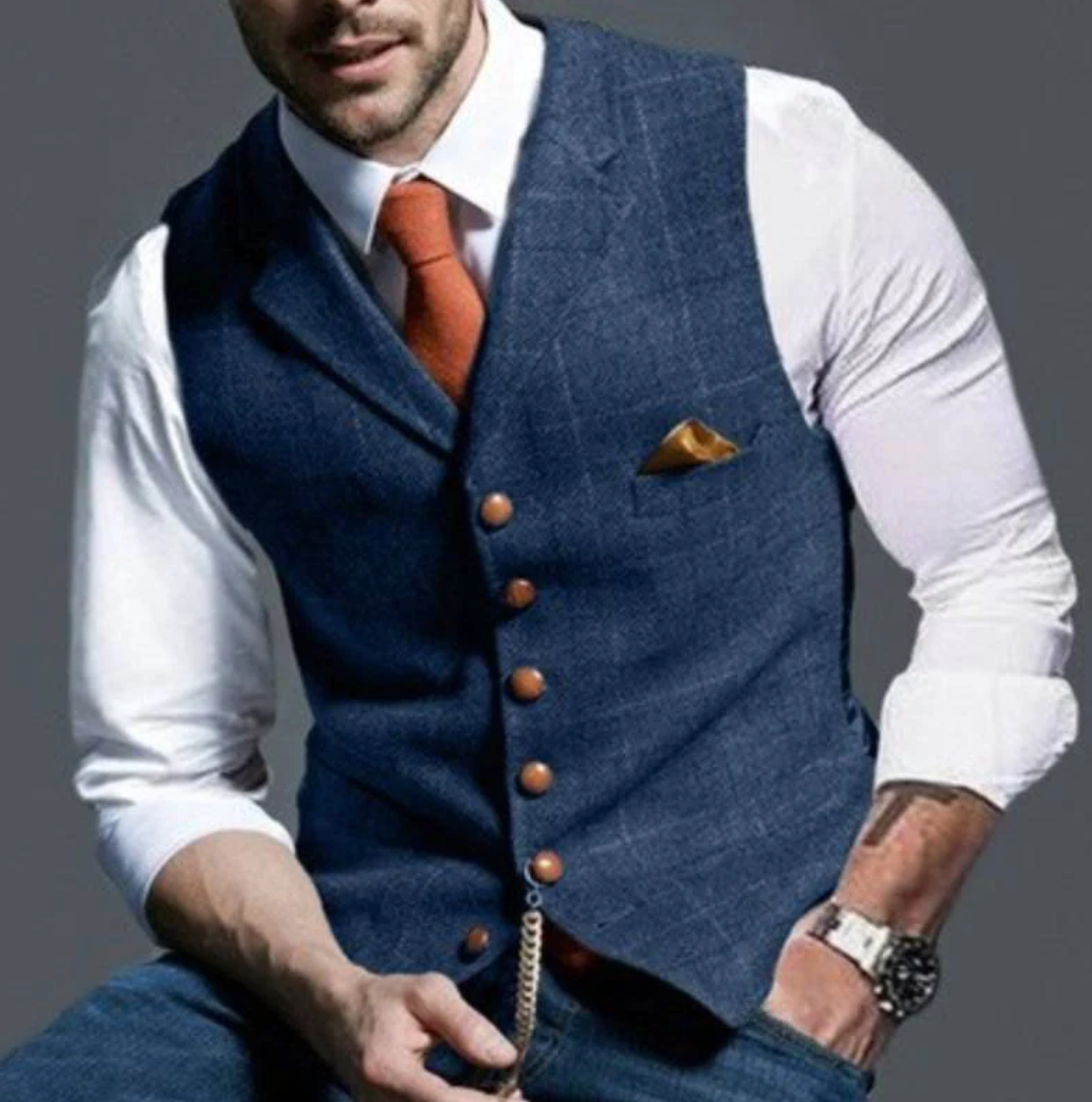 Benedict Men's Waistcoat with Shawl Collar, photo 1