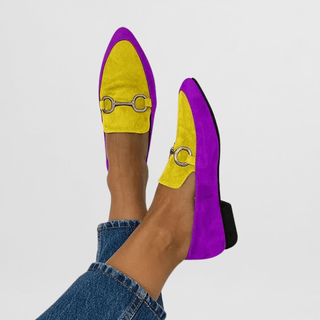 Carmen Women's Loafers with a Flat Sole in Green, photo 5