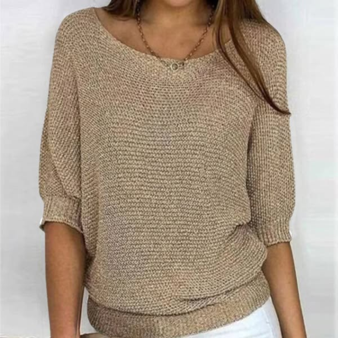 Cecily Women's Sweater in a Relaxed Fit with Three-quarter Sleeves, photo 3