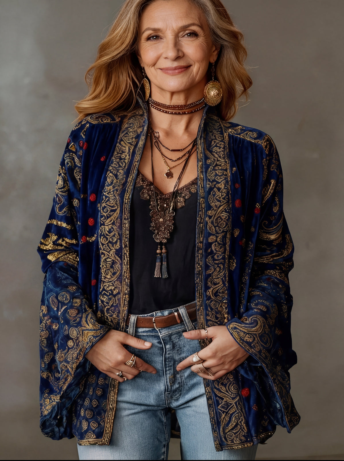 Clemence Women's Bohemian Kimono Jacket, photo 3