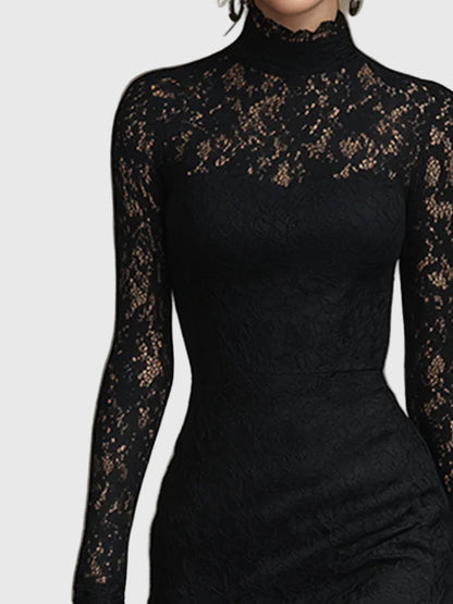 Dominique Women's Dress in Maxi Length with Lace, photo 3