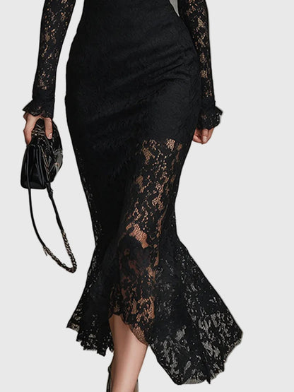 Dominique Women's Dress in Maxi Length with Lace, photo 5