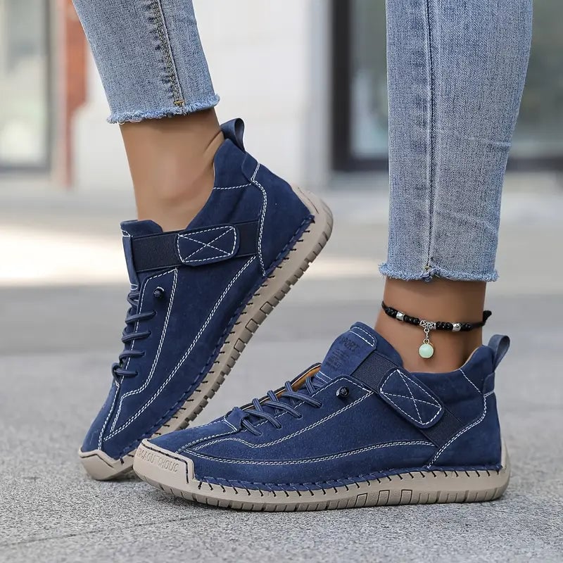 Eliana Women's Sneakers with Laces and Adjustable Straps in Blue, photo 1